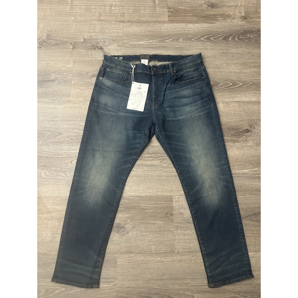 G Star Raw 3301 Slim Blue Jeans Men's 38x30